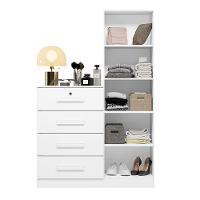 Cômoda Belize Plus Com 1 Porta E 4 Gavetas Branco Fosco - Móveis Albatroz Branco Fosco - 3