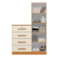 Cômoda Belize Plus Com 1 Porta E 4 Gavetas Cinamomo-off White - Móveis Albatroz Cinamomo-off White - 3