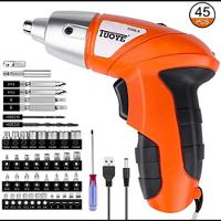 Kit Parafusadeira Eletrica Recarregavel Sem Fio 4.8v Bivolt Com 45 Acessorios Bits Soquetes E Maleta