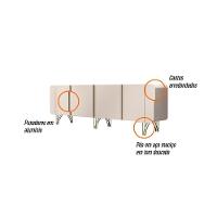 Sala De Jantar Com Cristaleira évora E Balcão Buffet Saluti Off White - Hb Móveis Off White - 5