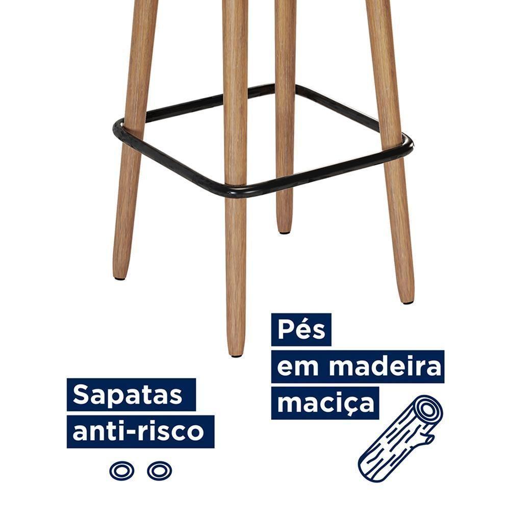 Kit 4 Banquetas Barcelona 96cm Couríssimo Amarula - Salaone Amarula - 4