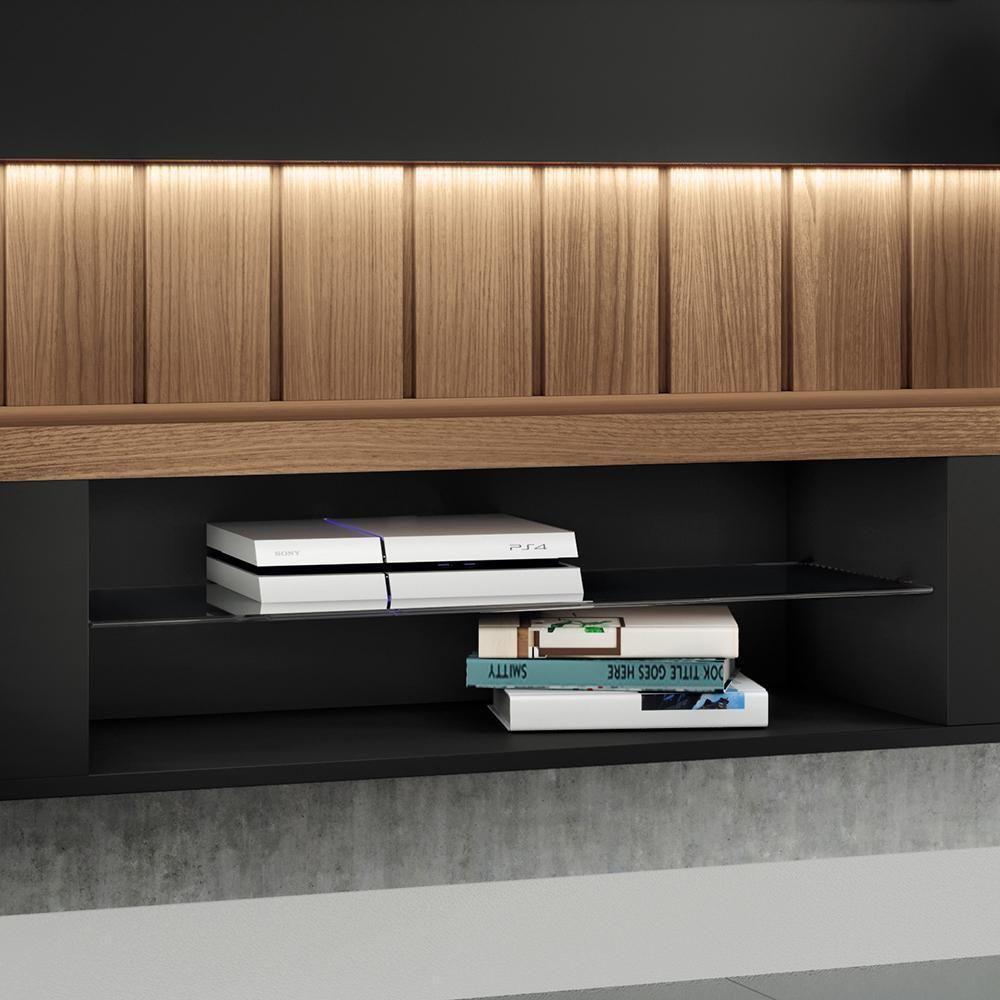 Home Suspenso Illusion 1.8 Preto-castanho Para Tv Até 55? - Hb Móveis Preto-castanho - 4