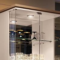 Cristaleira Aura 2 Portas De Vidro E 1 Gaveta Castanho-off White - Hb Móveis Castanho-off White - 3