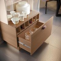 Cristaleira Aura 2 Portas De Vidro E 1 Gaveta Castanho-off White - Hb Móveis Castanho-off White - 5