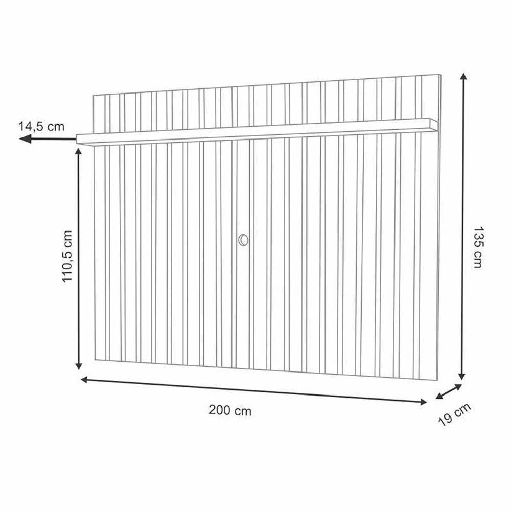 Rack Bancada Essenza Com Painel Link 2.0 Off White-castanho Para Tv Até 70? - Hb Móveis Off White-castanho - 5