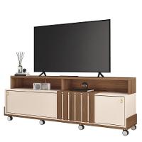 Rack Bancada Graci 1.8 Castanho-off White Para Tv Até 70? - Hb Móveis Castanho-off White - 1