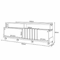 Rack Bancada Graci 1.8 Castanho-off White Para Tv Até 70? - Hb Móveis Castanho-off White - 5