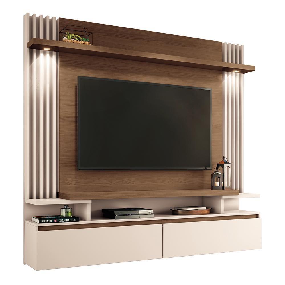 Home Suspenso Cosmo Castanho-off White Para Tv Até 55? - Hb Móveis Castanho-off White - 1