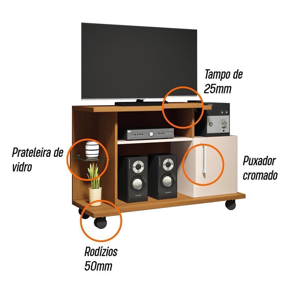 Rack Smart Cinamomo-off White Para Tv Até 26 - Hb Móveis Cinamomo-off White - 4