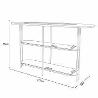 Aparador Intinity E Mesa De Centro Sky Com Tampo Em Mdf Cinamomo - Hb Móveis Cinamomo