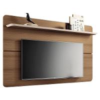 Painel Suspenso Curv 1.8 Castanho-off White Para Tv Até 70 - Hb Móveis Castanho-off White - 1