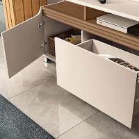 Estante Home Theater Quantum Off White-castanho Para Tv Até 70? - Hb Móveis Off White-castanho - 5