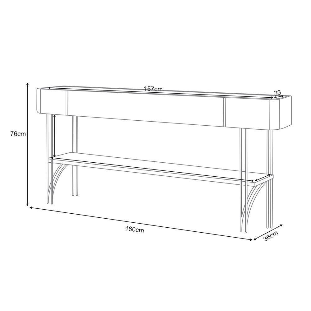 Aparador Vivant E Mesa De Centro Cadenza Off White-cinamomo - Hb Móveis Off White-cinamomo - 5