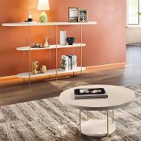 Aparador Intinity E Mesa De Centro Sky Com Tampo Em Mdf Off White - Hb Móveis Off White - 2