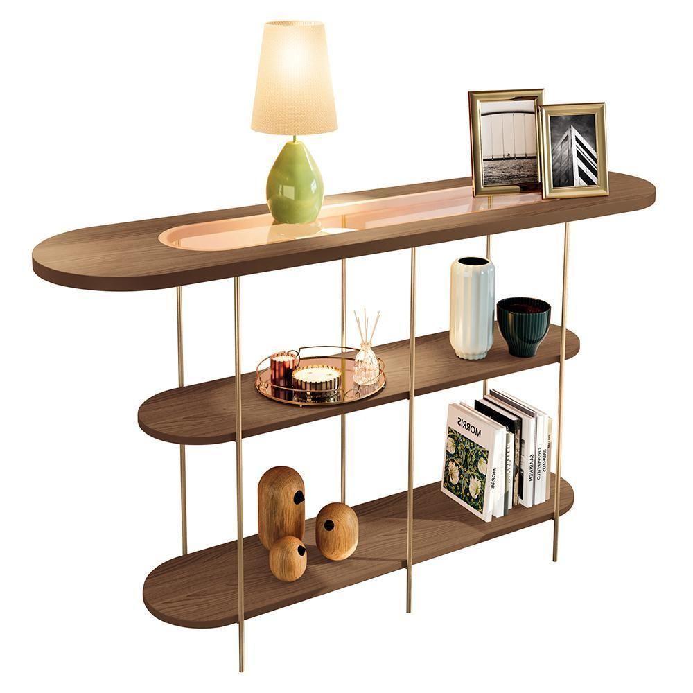 Aparador Sala De Estar Infinity Castanho - Hb Móveis Castanho - 1