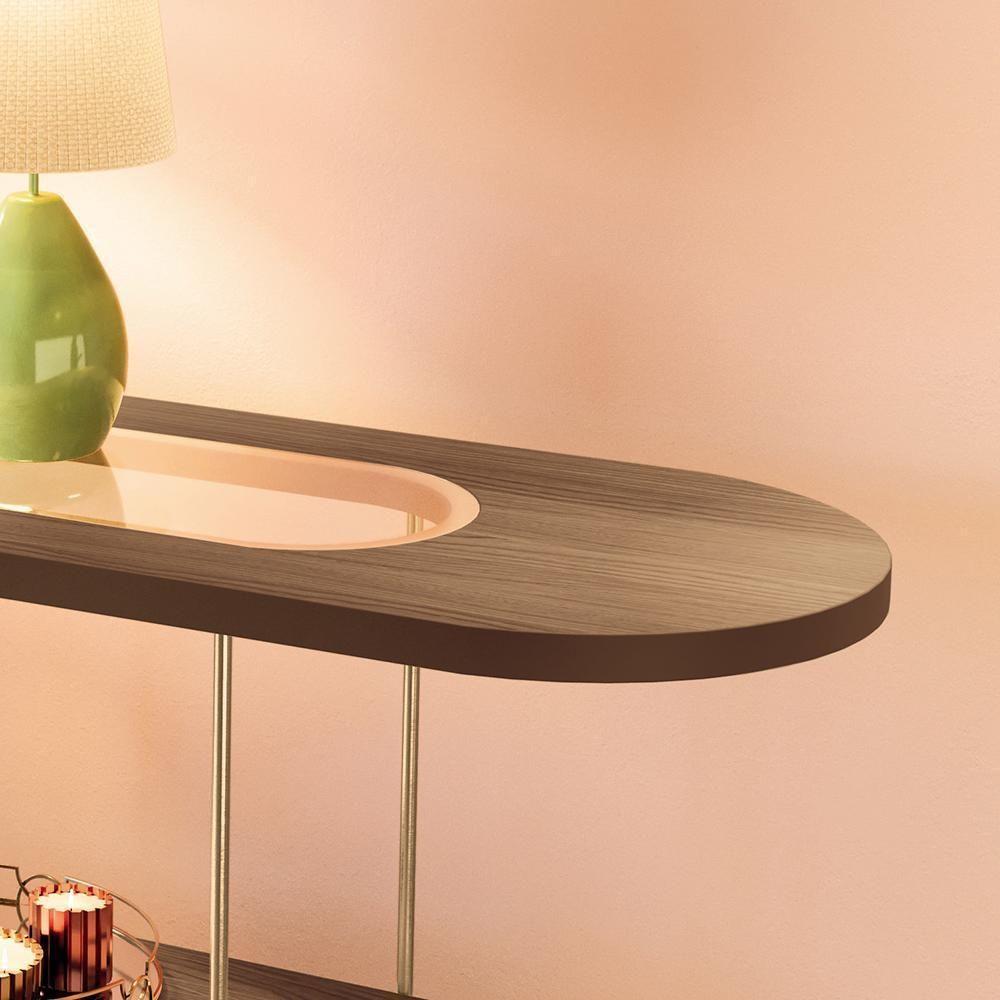 Aparador Sala De Estar Infinity Castanho - Hb Móveis Castanho - 4