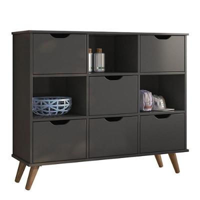 Nicho Organizador Retrô 1478 Com 6 Gavetas Preto - Qmovi Preto