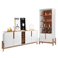 Sala De Jantar Lizz Com Cristaleira E Buffet Aparador Com Adega Branco-cedro - Casa D Branco-cedro - 1