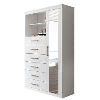 Multi-cômoda Marabá 1.6 1 Porta E 6 Gavetas Branco Com Espelho - Santos Andirá Branco - 1