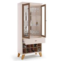 Sala De Jantar Com Cristaleira ópera E Buffet Aparador Sollare Off White-castanho - Hb Móveis Off White-castanho - 3