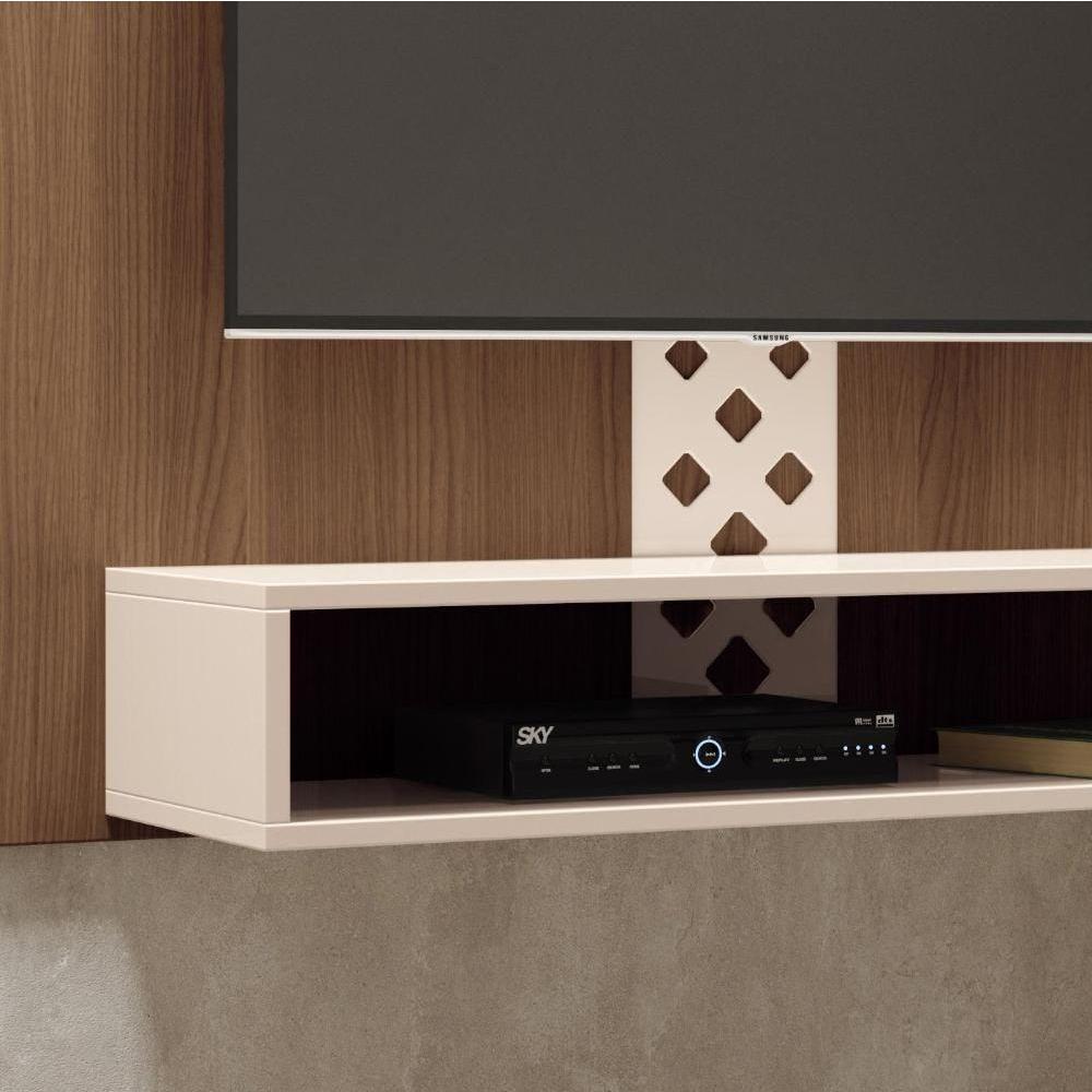 Painel Suspenso Form Castanho-off White Para Tv Até 47 - Hb Móveis Castanho-off White - 5