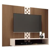 Painel Suspenso Form Castanho-off White Para Tv Até 47 - Hb Móveis Castanho-off White - 1