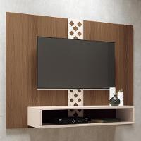 Painel Suspenso Form Castanho-off White Para Tv Até 47 - Hb Móveis Castanho-off White - 3