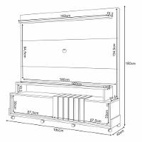 Estante Home Theater Bold Cinamomo-off White Para Tv Até 65? - Hb Móveis Cinamomo-off White - 5