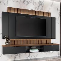 Home Suspenso Illusion 2.2 Preto-castanho Para Tv Até 70? - Hb Móveis Preto-castanho - 2