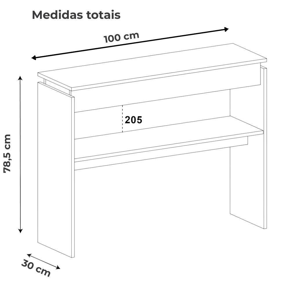 Buffet Aparador 1 Prateleira 100 Cm Off White Arly - 3