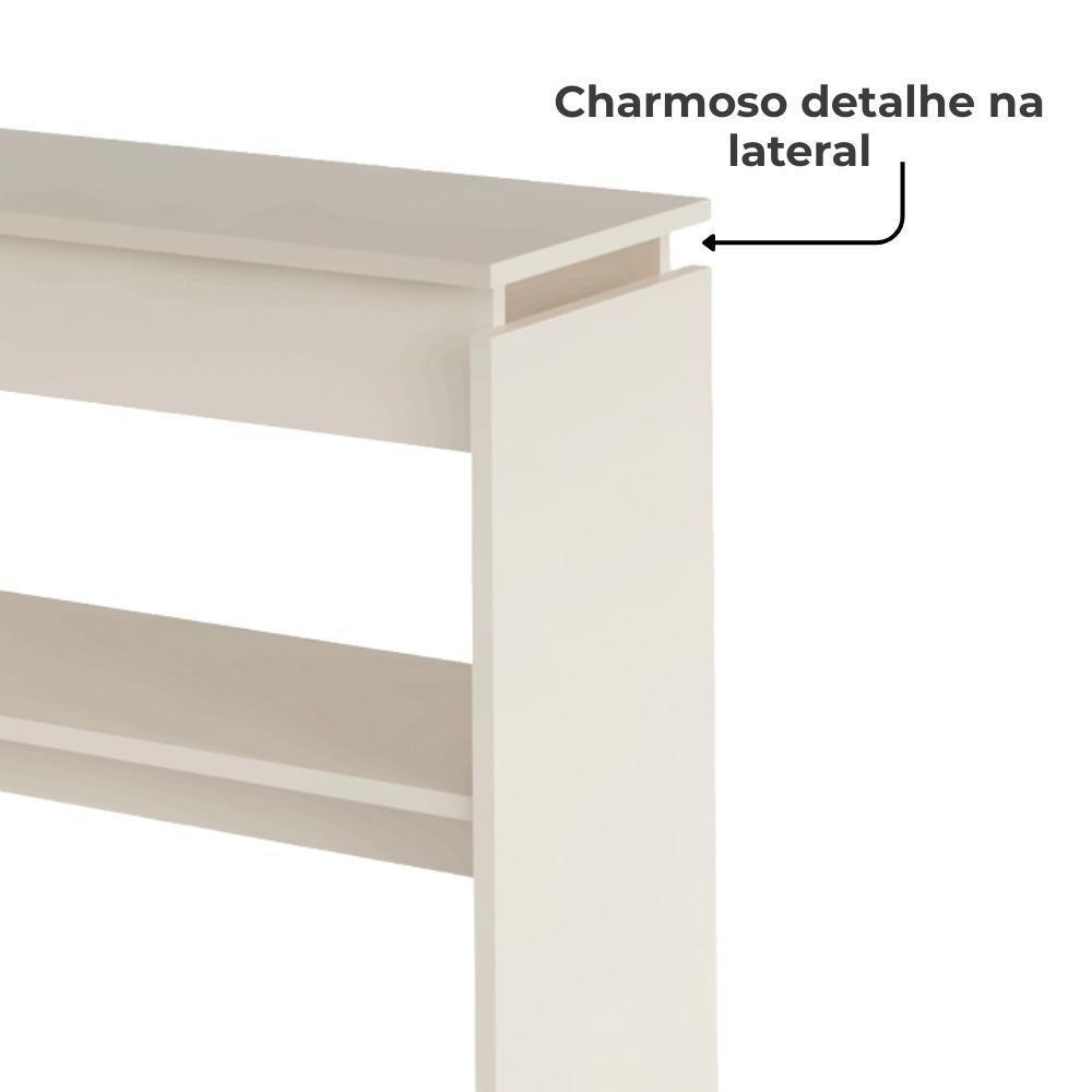 Buffet Aparador 1 Prateleira 100 Cm Off White Arly - 5