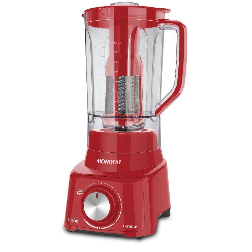 Liquidificador Mondial Turbo Full Red L-900W Vermelho - 220V - 1
