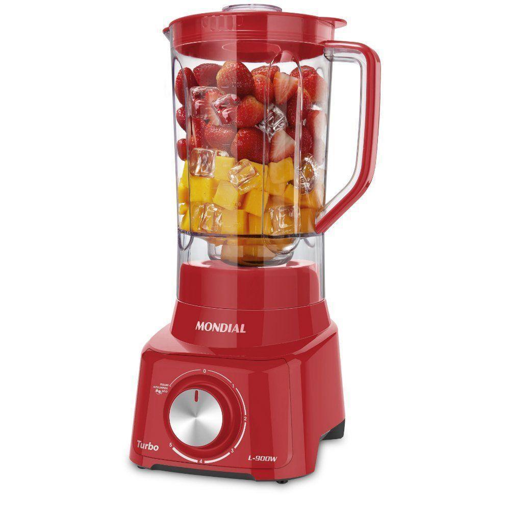 Liquidificador Mondial Turbo Full Red L-900W Vermelho - 220V - 2