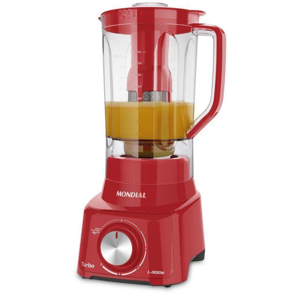 Liquidificador Mondial Turbo Full Red L-900W Vermelho - 220V - 3