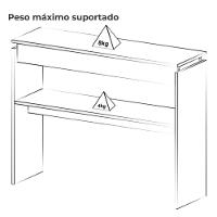 Buffet Aparador 1 Prateleira 100 Cm Preto Arly