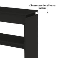 Buffet Aparador 1 Prateleira 100 Cm Preto Arly - 5