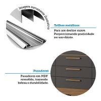 Guarda-roupa Casal 194,40 3 Pt 9 Gv Dante Estilo Mm Jatoba/grafitte - 8