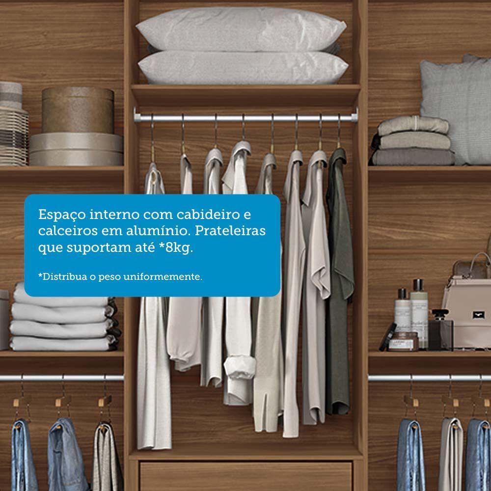 Guarda-roupa Casal 194,4cm 6 Pt 2 Gv C Esp Horácio Estilo Mm Jatoba/grafitte - 7