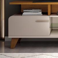 Rack Bancada Essenza 1.6 Off White-cinamomo Para Tv Até 60? - Hb Móveis Off White-cinamomo - 3