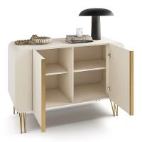 Sala De Jantar Com Cristaleira évora E Balcão Buffet Bevenuto Off White - Hb Móveis Off White - 3