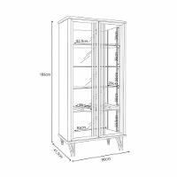 Sala De Jantar Com Cristaleira évora E Balcão Buffet Saluti Off White-cinamomo - Hb Móveis Off White-cinamomo - 6