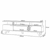 Rack Bancada Essenza 2.0 Off White-castanho Para Tv Até 70? - Hb Móveis Off White-castanho - 3