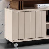 Rack Bancada Briz 1.8 Off White-castanho Para Tv Até 70? - Hb Móveis Off White-castanho