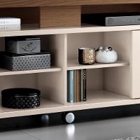 Rack Bancada Briz 1.8 Off White-castanho Para Tv Até 70? - Hb Móveis Off White-castanho - 5