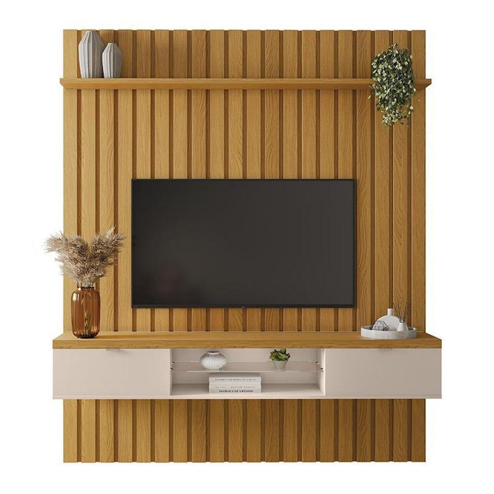 Painel Ripado You Illusion 1.8 Cinamomo-off White Para Tv Até 70? - Hb Móveis Cinamomo-off White - 1