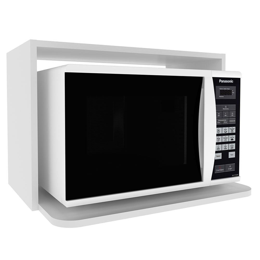 Armario Aereo Nicho Microondas 60 Cm Mdf Cz3319 Branco Tecno Mobili - 2