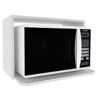 Armario Aereo Nicho Microondas 60 Cm Mdf Cz3319 Branco Tecno Mobili - 2