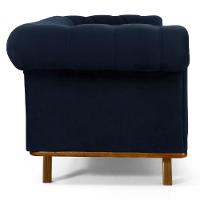 Sofá 260cm 4 Lugares Base Madeira Império C-287 Veludo Marinho - Domi - 5