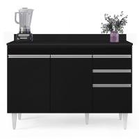 Armário De Cozinha Modulado De Canto 6 Peças Cp29 Balcão Com Tampo Preto - Lumil - 7