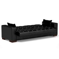 Sofá Cama Para Sala De Estar Lisboa Couríssimo Preto - Ibiza - 6